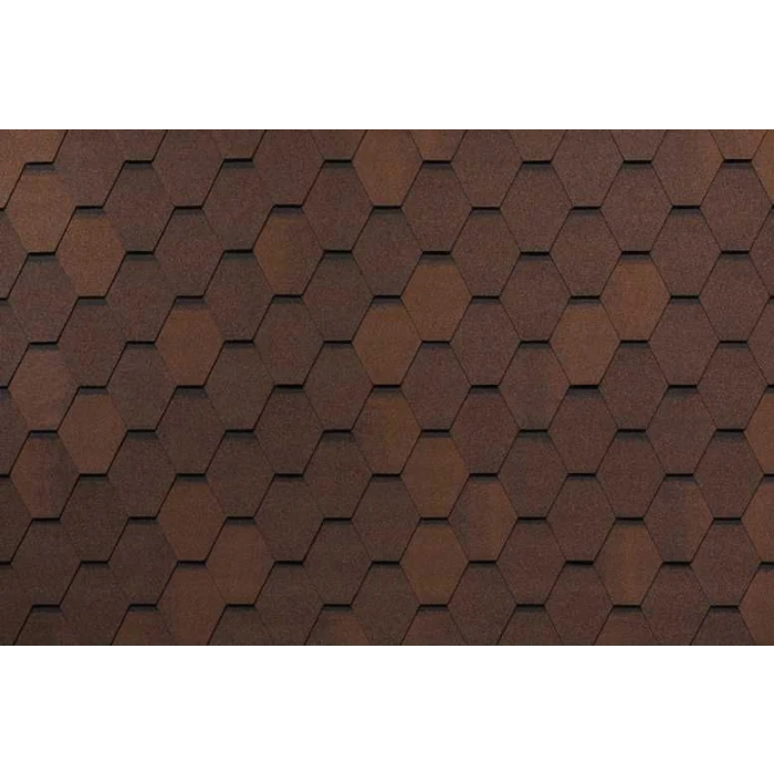 Гибкая черепица Тегола Business Нордик Коричневый с отливом