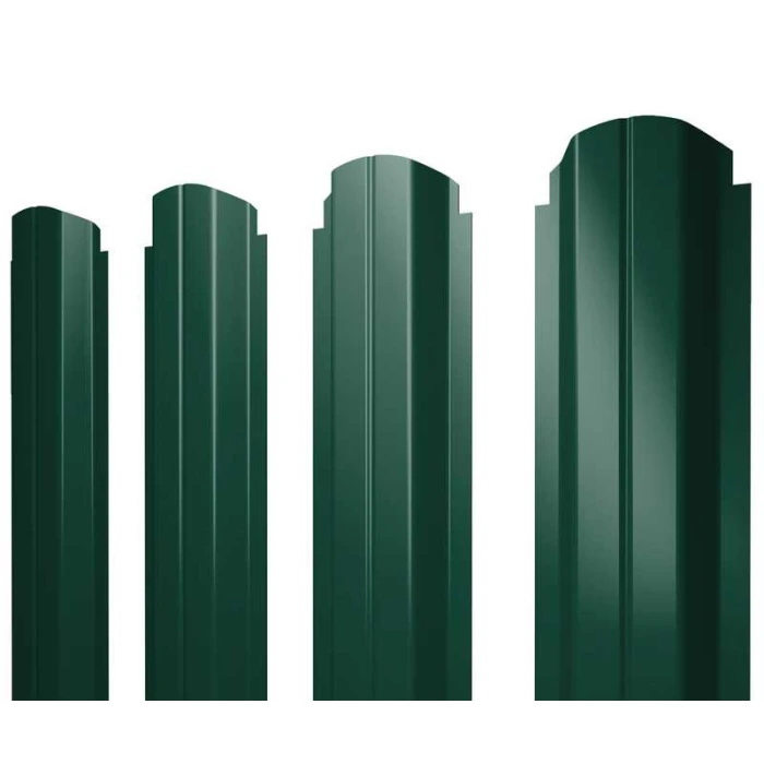 Штакетник П-образный А фигурный Grand Line 0,45 Полиэстер RAL 6005 Зеленый Мох
